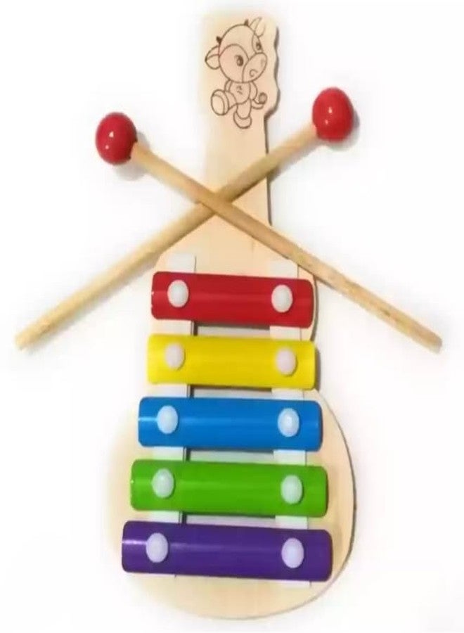 Manos Xylophone Wooden Guitar Design Musical Toy for Kids (xylopjone 3, 3, Count) - Image 4